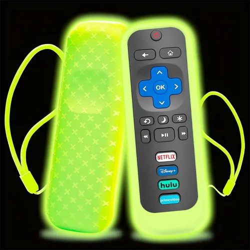Vista 8 de Funda para TCL Roku TV RC280 Remoto, cubierta de batería para Hisense Roku Remoto Reemplazo de Silicona Universal Funda Piel Brillante