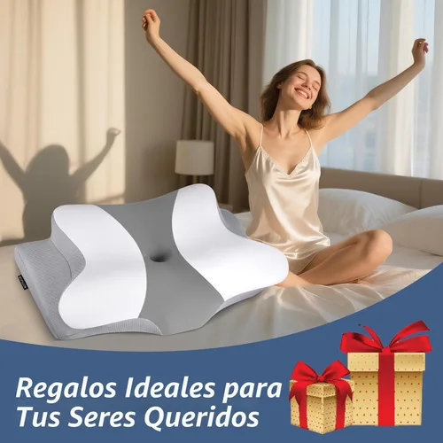 Vista 7 de Cervicac Almohada cervical para aliviar el dolor, almohada ergonómica para dormir de lado para soporte del cuello, almohada cervical ortopédica