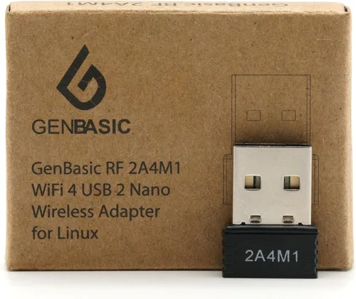 Vista 2 de WiFi 4 USB Nano Wireless Network Dongle Adaptador para Linux (negro)
