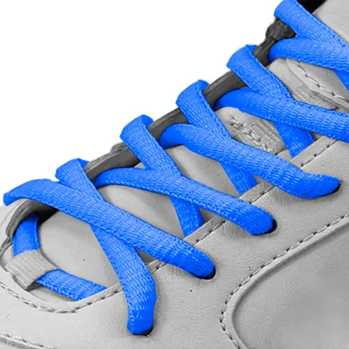 Vista 2 de KURISET Cordones para zapatos, 2 pares ovalados, media redonda, 14 pulgadas, cordones atléticos para zapatos deportivos para correr, cordones