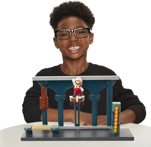 Vista 10 de Nintendo Super Mario Lava Castle Deluxe Play Set, incluye: figura de Mario de fuego de 2.5 pulgadas y características mecánicas, torre de bolas