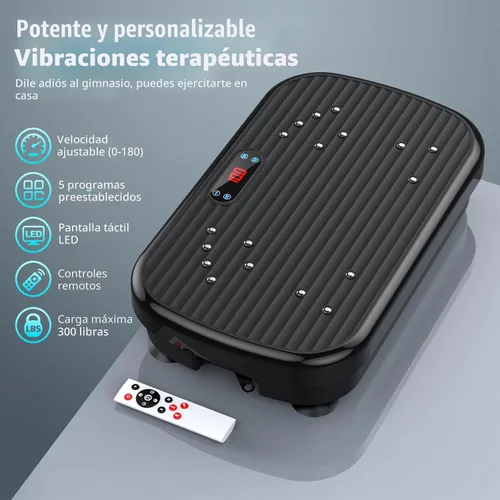 Vista 8 de PUREROYI Vibration Plate Exercise Machine, 180 Speeds Workout Vibrating Plate for Lymphatic Drainage Weight Loss, Whole Body Vibration Platform
