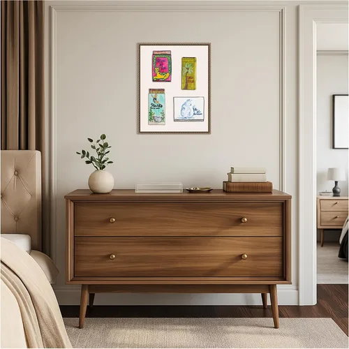 Vista 6 de Amanti Art Nola James - Lienzo enmarcado para pared, 20 x 16 pulgadas, diseño de perlas, arte de animales, decoración tradicional, póster pequeño