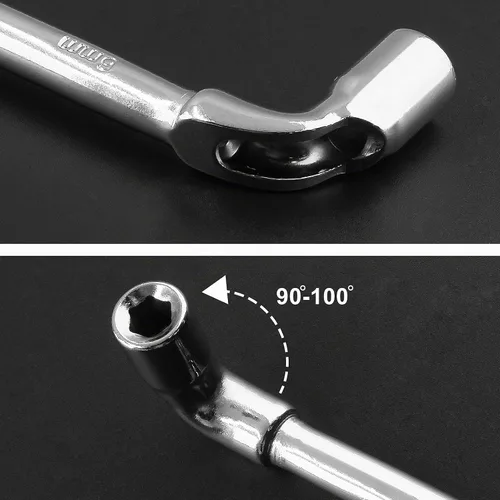 Vista 6 de Piutouyar Llave hexagonal en forma de L métrica de 0.236 in, llave hexagonal de codo de doble cabeza para herramienta de reparación mecánica, 1