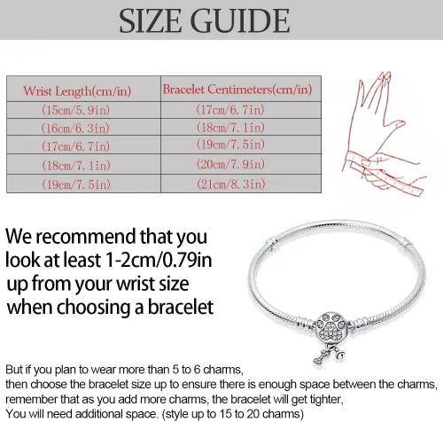Vista 6 de KUNSIR Pulsera de cadena de serpiente de plata de ley 925 con circonita cúbica 5A, hebilla de garras linda compatible con dijes Pandora, pulseras