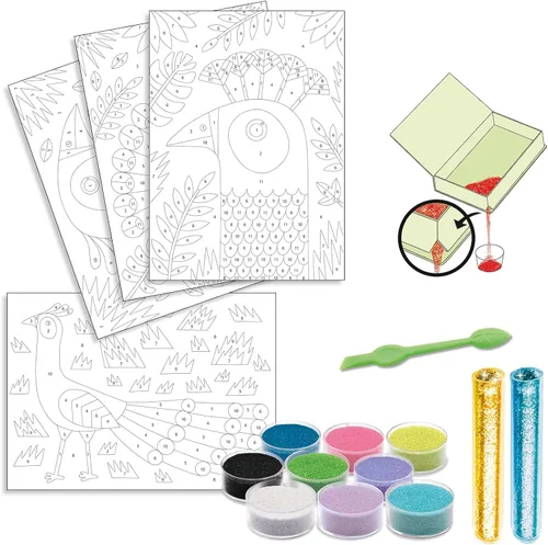 Vista 3 de DJECO Kit de manualidades de arena y purpurina de colores deslumbrantes