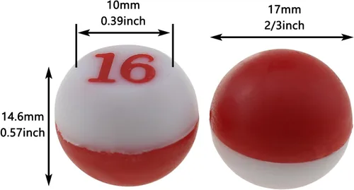 Vista 2 de Juego de 16 dados de plástico PP de 2/3 pulgadas de diámetro, para billar, accesorios de mesa de billar, adecuados para piscinas tradicionales