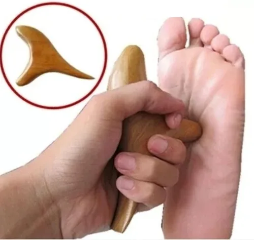Vista 3 de Broman Herramientas de reflexología, herramientas de masaje de terapia de madera, ampliamente utilizadas como masajeador de pies para cabeza