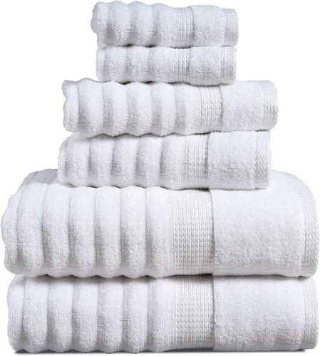 Vista 10 de Lane Linen Juego de toallas de baño de 100% algodón - Producido de manera sostenible, 18 piezas para el baño - 6 toallas de mano, 8 toallitas, 4