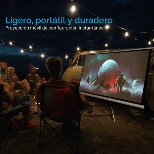Vista 5 de Pyle PRJTP42 pantalla para proyector de 40", fácil de plegar y guardar, estilo trípode