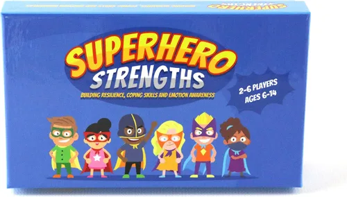 Vista 3 de PlayTherapySupply Superhero Strengths: Building Resilience, Coping Skills and Emotion Awareness Card Game
