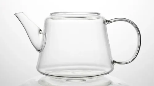 Vista 5 de Tetera de vidrio de borosilicato de 25 onzas (25.4 fl oz) con infusor de acero inoxidable extraíble con caja de regalo, tetera transparente