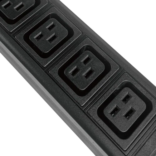 Vista 7 de protección contra sobretensiones, medido, entrada básica 220v/50a, entrada L6-50P, (4-C13 y 4C19), tomas de corriente, montaje en rack vertical