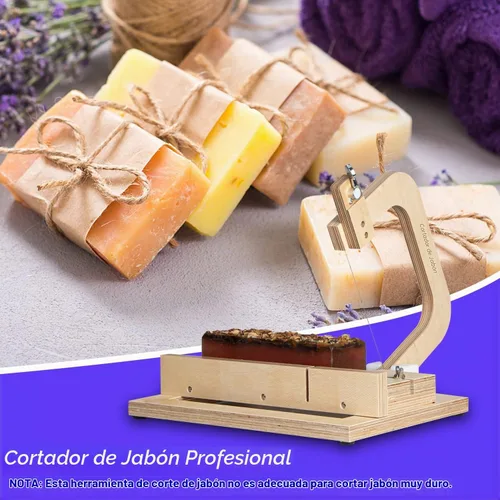 Vista 7 de Evinis Cortador de jabón de madera, herramienta de corte de alambre ajustable para hacer jabón hecho a mano, velas, recortar queso, herramienta