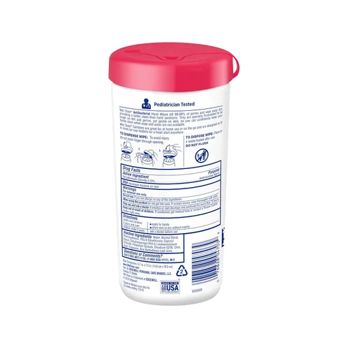 Vista 8 de Wet Ones Toallitas de mano antibacterianas, aroma fresco, el embalaje puede variar, blanco, 40 unidades Hand sanitizer wipes, Click-top canister