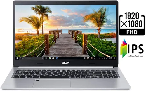 Vista 3 de Acer Aspire 5, Computadora portátil delgada, Plateado