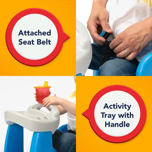 Vista 4 de Simplay3 Roll and Stroll - Auto de empuje silencioso para niños pequeños, con cinturón de seguridad, para niños de 1.5 a 4 años, azul
