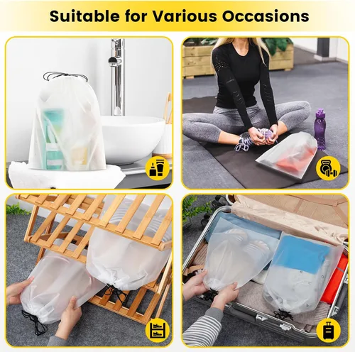 Vista 7 de Vorspack Bolsas de zapatos para viajes, 6 unidades, transparentes