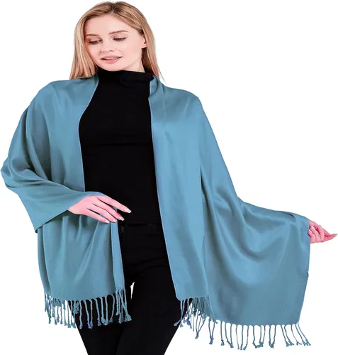 Vista 50 de CJ Apparel Solid Color Tassels Design Nepalese Shawl Seconds Scarf Wrap Stole Throw Head Wrap Pashmina Hand Made in Nepal Amarillo ámbar