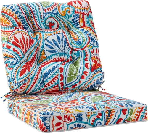 Vista 9 de JMGBird Cojín para silla de exterior, cojín para silla de patio, 19 x 19 pulgadas, para muebles de patio