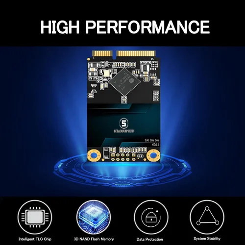 Vista 3 de SSD mSATA 32GB SATA 3 Unidad interna de estado sólido para computadora portátil de escritorio