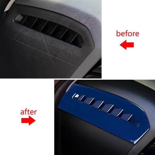 Vista 5 de Xotic Tech - Cubierta de salida de CA para consola lateral de salpicadero, color azul, compatible con Toyota Camry 2018-2024