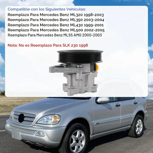 Vista 2 de Bomba de servodirección para Mercedes Benz ML320 ML350 ML430 ML500 ML55 AMG W163