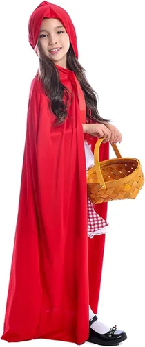 Vista 6 de Disfraz de capucha roja para bebé, niña, princesa, cumpleaños, disfraz de Halloween