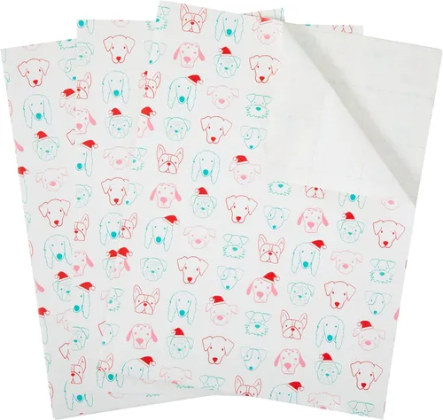 Vista 18 de The Gift Wrap Company 58-189227 Juego de hojas de papel para envolver regalos con diseño de animales de fiesta, 30 x 23 pulgadas, multicolor, 3