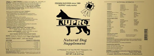 Vista 4 de Nupro Suplemento completamente natural para perros (5 lb) Apoyo diario para el bienestar