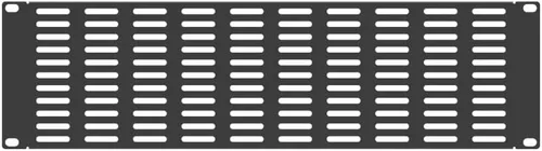 Vista 2 de Paquete de 2 paneles en blanco ventilados de 3U - Panel de relleno de montaje en rack de metal para gabinete o gabinete de rack de servidores
