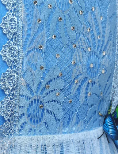 Vista 6 de Nileafes Disfraz de princesa para niña, fiesta de cumpleaños, disfraz de cosplay para niños