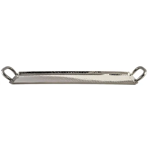 Vista 7 de G.E.T. SSTPD-1612-ANT - Bandeja otomana de metal resistente con asas, 16 x 12 pulgadas, bronce martillado