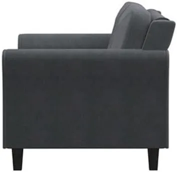 Vista 5 de Hawthorne Collections Sofá biplaza de tapicería duradera de microfibra de fácil montaje de transición en gris oscuro