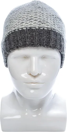 Vista 2 de Gorro de lana sherpa de punto a mano con forro de microforro polar, toque, gorro