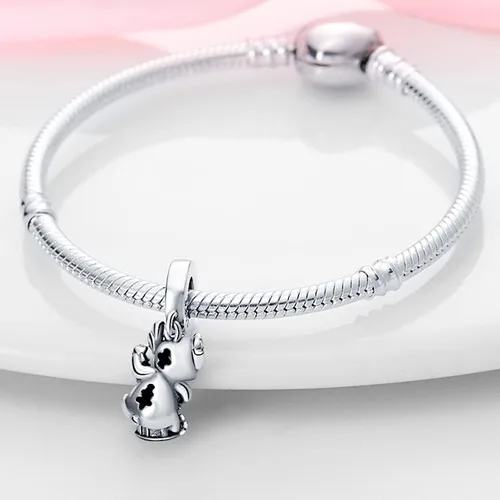 Vista 4 de LIGHTDOG 925 Sterling Silver Beads Charms fits Pandora Charm Bracelets for Woman Cartoon Avatar Dangle Pendant Bead,Girl Jewelry Beads Gifts for