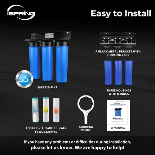 Vista 6 de iSpring Sistema de Filtro de Agua para Toda la Casa de Hierro, Sulfuro de Hidrógeno y Manganeso, También Reduce Sedimentos, Plomo, Cloro, Cloramina