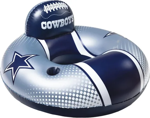 Vista 18 de BigMouth 42” Inflatable Pool Floats Officially Licensed NFL Fan Gear Merchandise Back Support Inner Tube for Adults and Teens