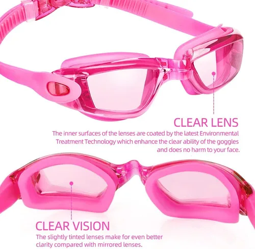 Vista 2 de Gafas de natación transparentes antivaho profesionales para gafas de natación para adultos, hombres y mujeres