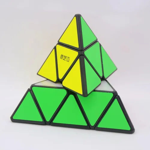 Vista 5 de Bukefuno QY Toys MS Series - Cubo magnético de velocidad pirámide de 3 x 3 pulgadas, QY MS M Pyraminx Mofangge Speed Cube (versión negra)