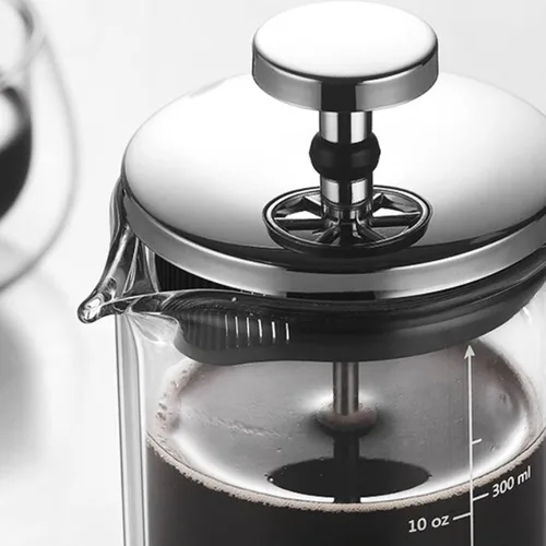 Vista 6 de Decdeal - Cafetera francesa de doble pared con vidrio de borosilicato Resistente al calor