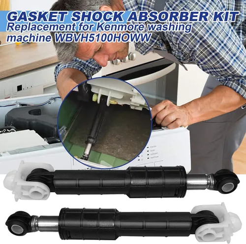 Vista 3 de WH01X20826 Kit de amortiguador de arandela (4 amortiguadores y 4 pines) apto para GE General Electric, arandelas Kenmore reemplaza WH01X10343