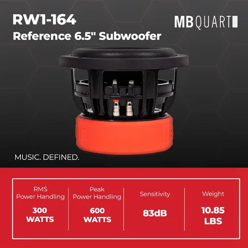 Vista 3 de MB Quart RW1-164 Referencia 6,5 pulgadas 4 Ohm DVC Subwoofer
