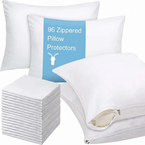 Vista 8 de Shimeyao 24 fundas protectoras de almohada con cremallera de 20 x 26 pulgadas a granel, fundas de almohada de tamaño estándar, fundas de almohada