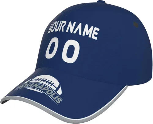 Vista 12 de Gorra personalizada con cualquier nombre y número ajustable, regalo personalizado para papá, hombres, mujeres, jóvenes, fanáticos de los deportes