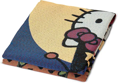 Vista 2 de Northwest Hello Kitty Manta tejida para tapiz, 48 x 60 pulgadas, Witchy Kitty