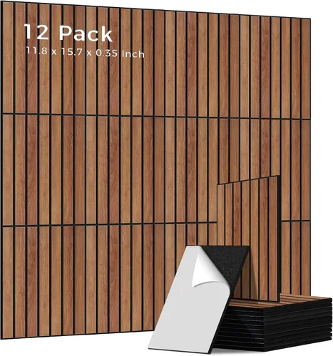 Vista 17 de Paquete de 4 paneles acústicos absorbentes de sonido, 47.2"x23.6" (47.2 x 23.6 pulgadas) paneles de amortiguación de sonido, paneles decorativos