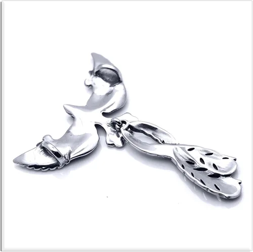 Vista 4 de Xusamss Punk Titanio Acero Animal Phoenix Collar Colgante Collar 24 pulgadas Cadena