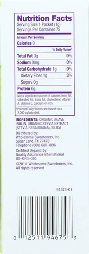 Vista 2 de Edulcorantes saludables Stevia - Orgánico - 75 unidades - caja de 6