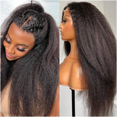 Vista 8 de Pelucas de cabello humano con encaje frontal de 13 x 6 pulgadas, pelucas de cabello humano con cabello de bebé rizado, peluca frontal sin pegamento